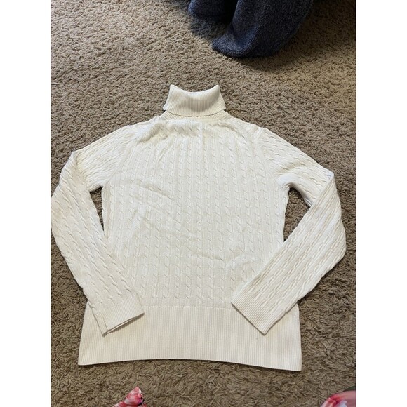 Tommy Hilfiger Women's Turtleneck Pullover Sweater, White, Size L - Picture 8 of 8